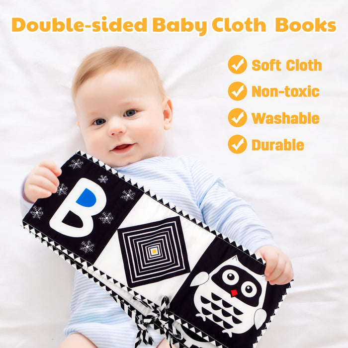 Black and White Baby Cloth Book