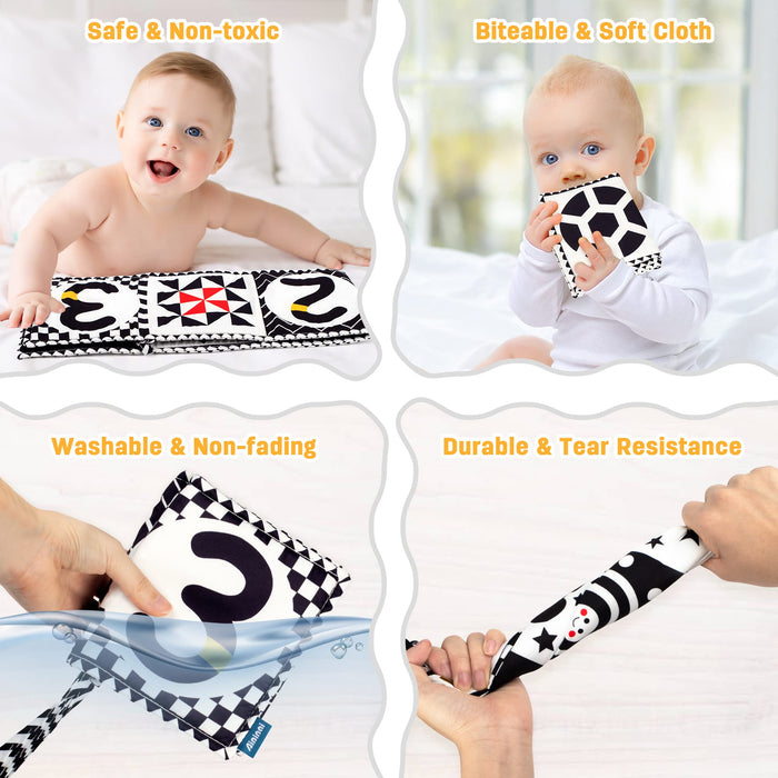 Black and White Baby Cloth Book