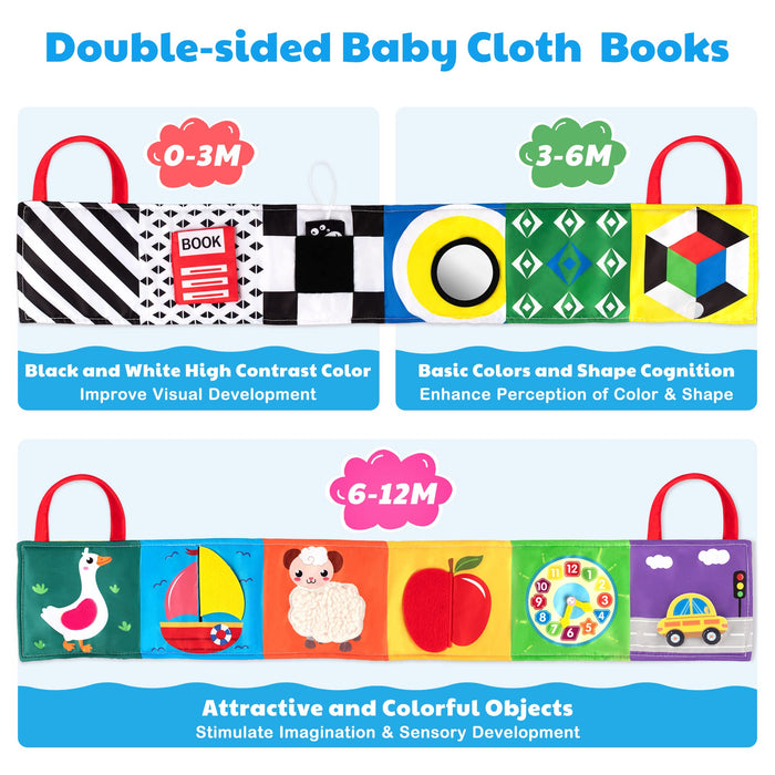 High Contrast Folding Crinkle 3D Touch Feel Baby Books