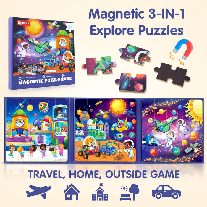 Magnetic Space Adventure Puzzles