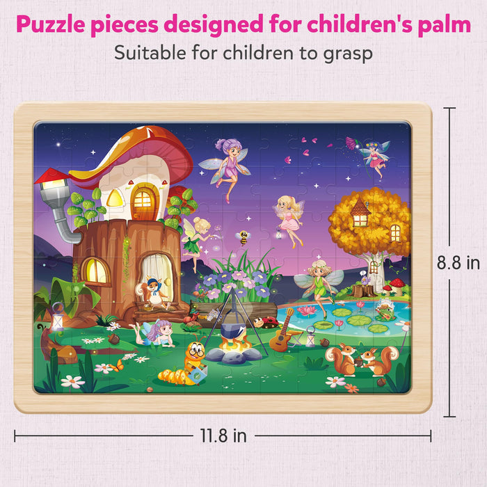 Unicorn Mermaid Princess Fairy Wooden Puzzles 60