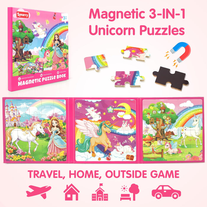 Unicorn Princess Fairy Magnetic Puzzles