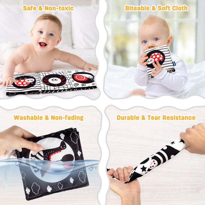 Black and White Baby Cloth Book