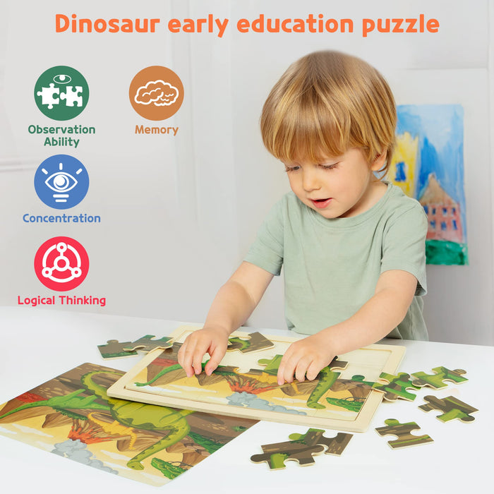 Large Dinosaur Wooden Puzzles