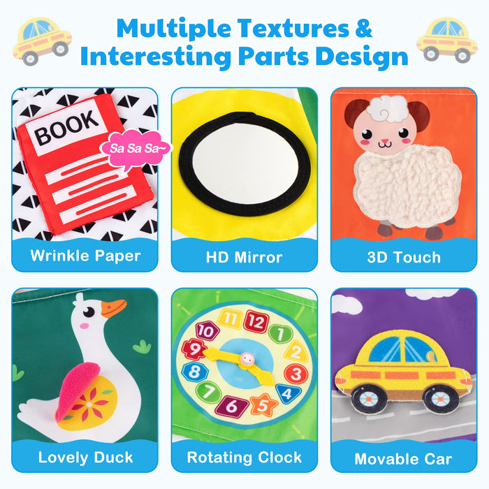 High Contrast Folding Crinkle 3D Touch Feel Baby Books