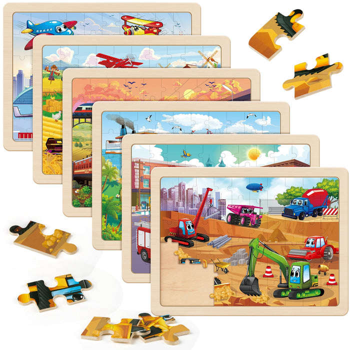 Wooden Vehicle Puzzles