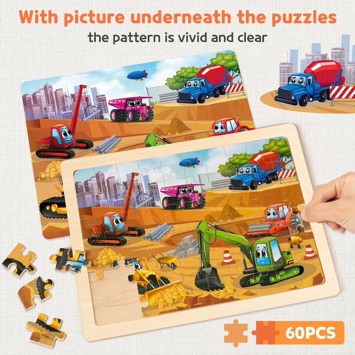 Wooden Vehicle Puzzles