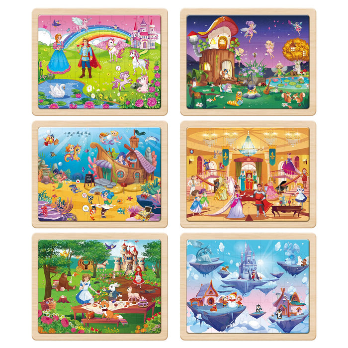 Unicorn Mermaid Princess Fairy Wooden Puzzles 60