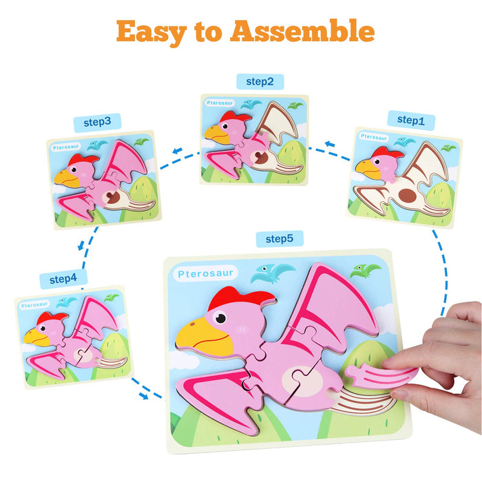 3D Dinosaur Puzzles for Toddlers