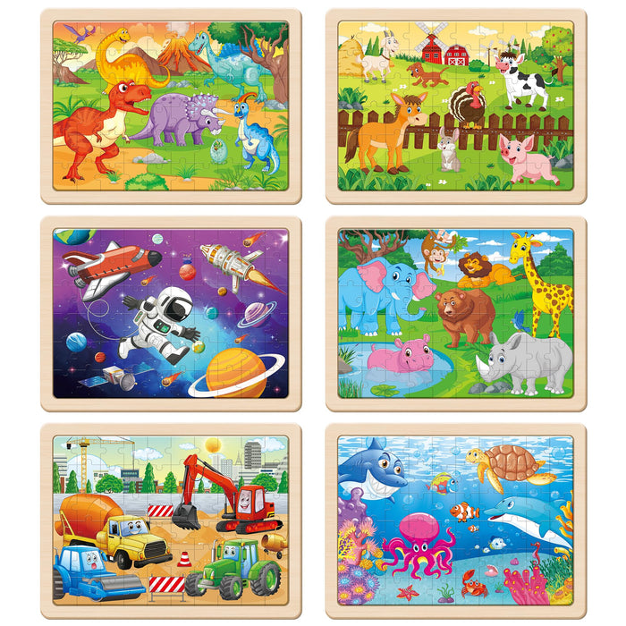 Mixed animal theme Wooden Puzzles