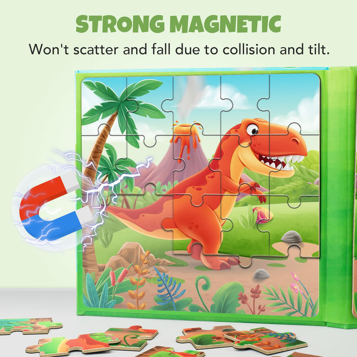 3 IN 1  Dinosaur Magnetic Puzzles