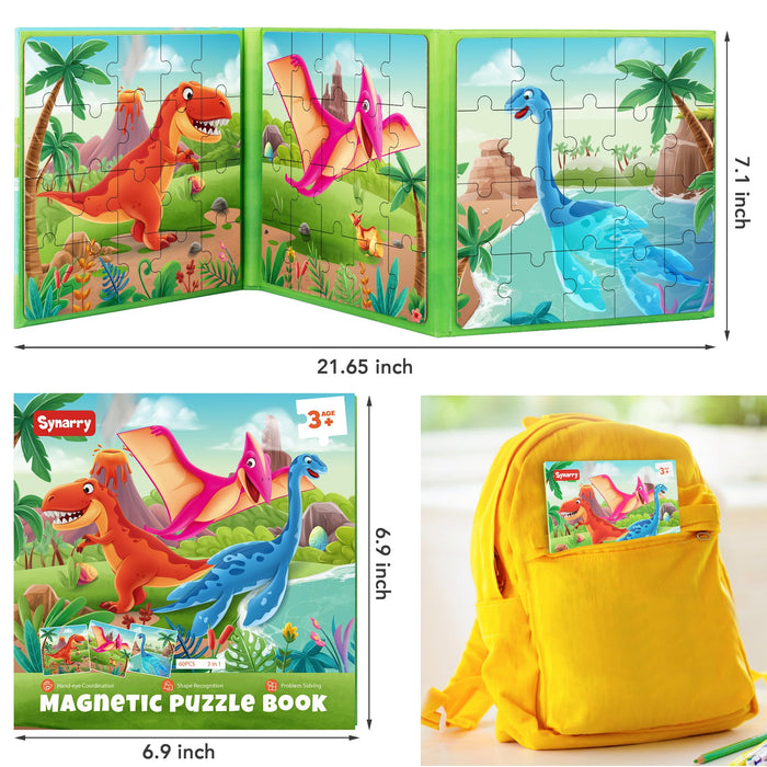 3 IN 1  Dinosaur Magnetic Puzzles