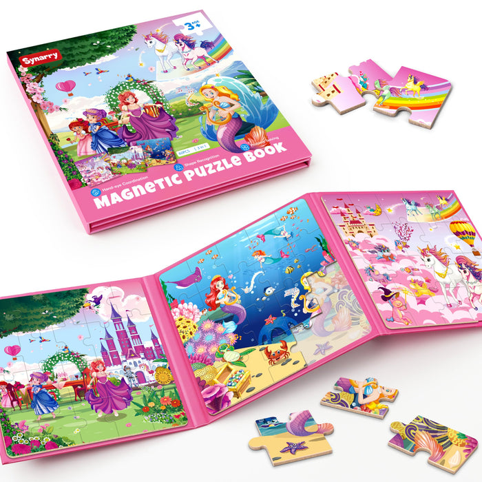 Unicorn Mermaid Princess Magnetic Puzzles