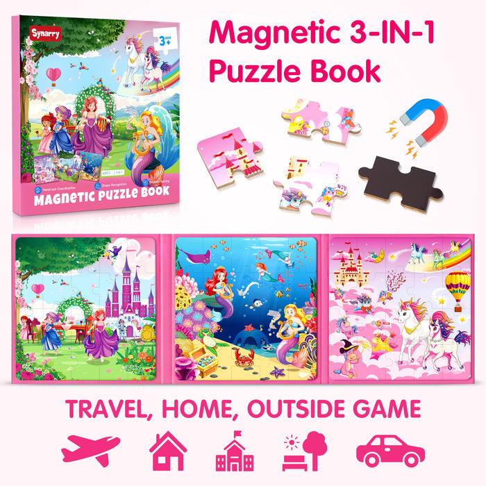 Unicorn Mermaid Princess Magnetic Puzzles