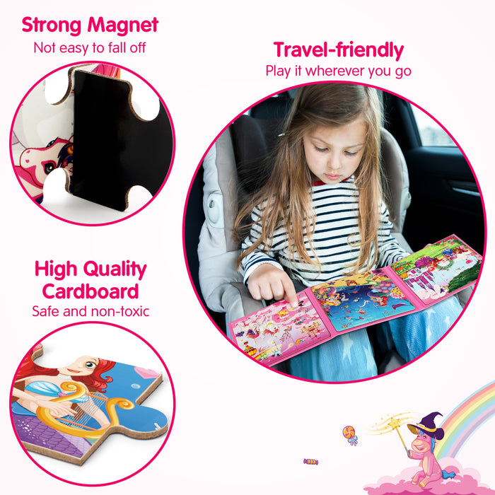 Unicorn Mermaid Princess Magnetic Puzzles