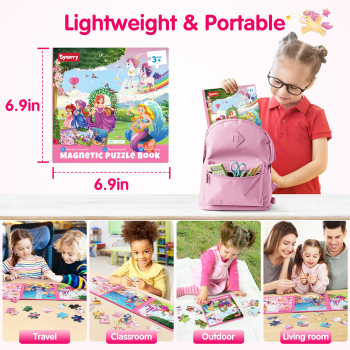 Unicorn Mermaid Princess Magnetic Puzzles