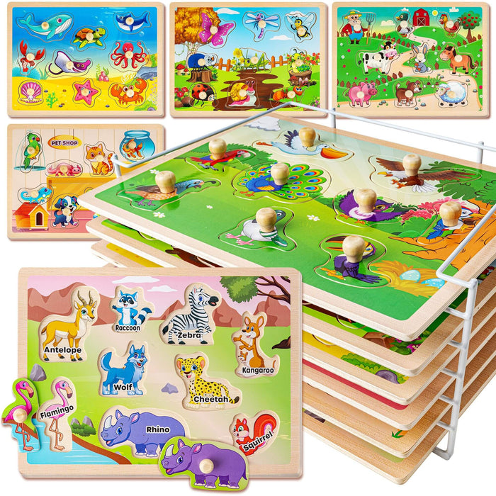 6XSET Animals  Educational Puzzles