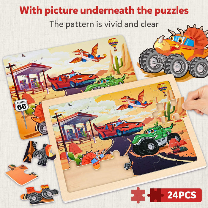 Large Wooden Monster Truck Puzzles