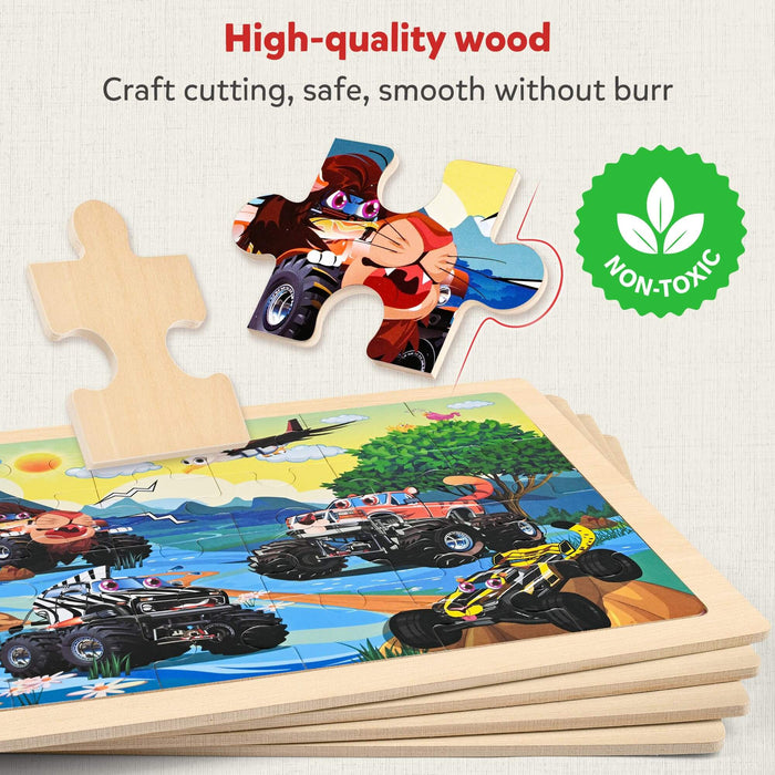 Large Wooden Monster Truck Puzzles