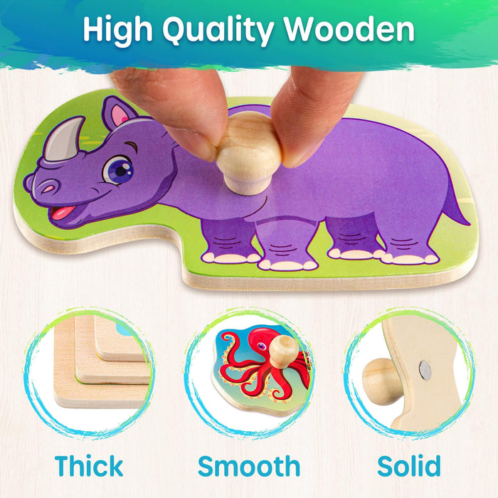 6XSET Animals  Educational Puzzles