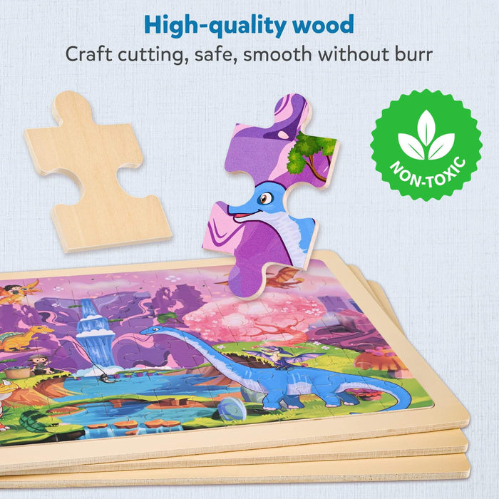 Wooden Dinosaur Educational Puzzles