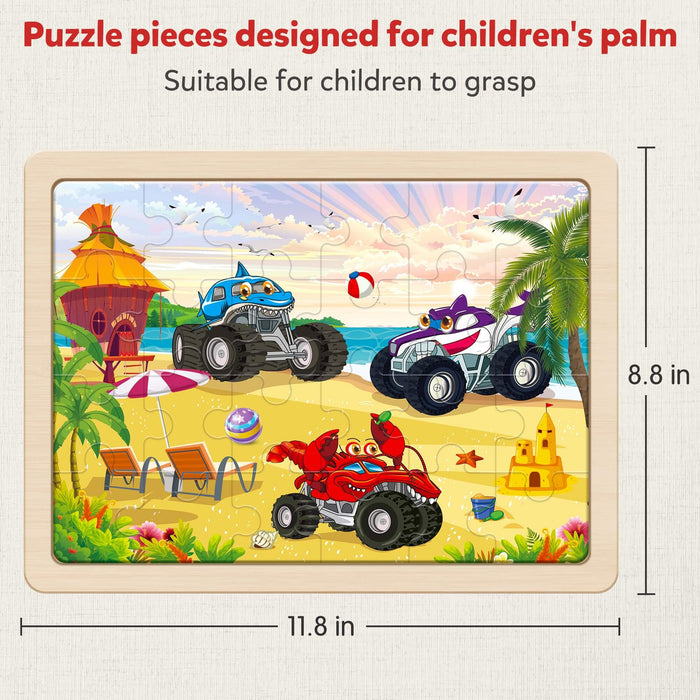 Large Wooden Monster Truck Puzzles