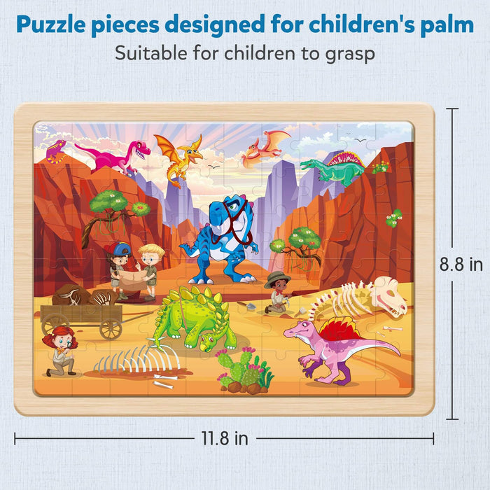 Wooden Dinosaur Educational Puzzles