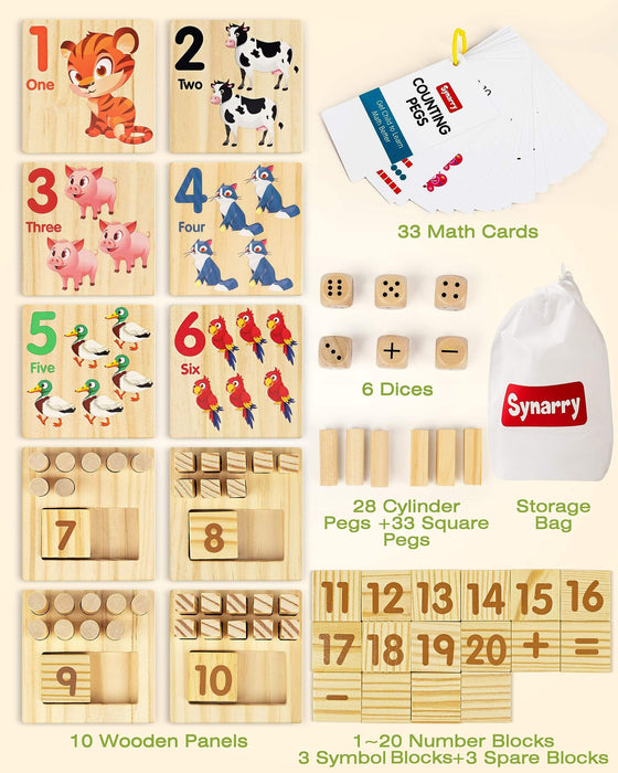 Wooden Counting Peg Boards