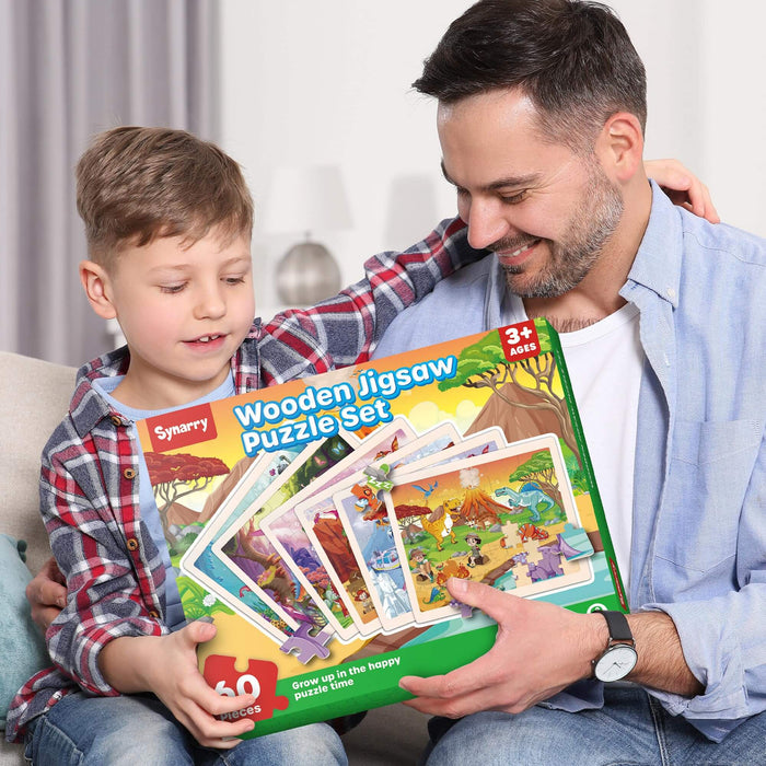 Wooden Dinosaur Educational Puzzles